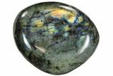 Flashy, Polished Labradorite Pebble - Madagascar #105911-1